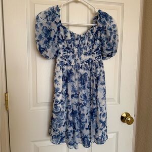 Abercrombie & Fitch Emerson Poplin Puff Sleeve Dress
